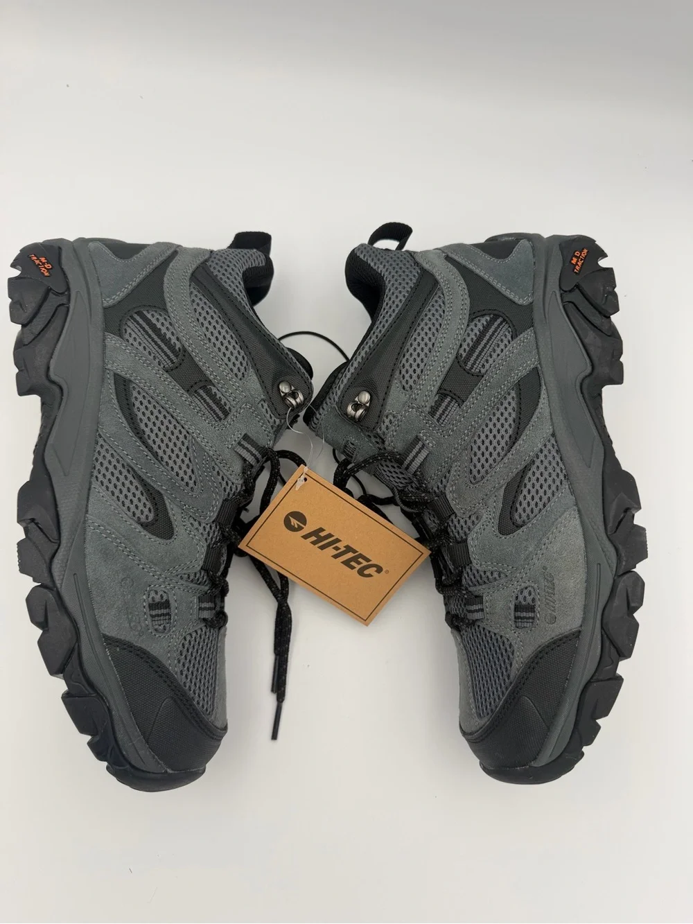 Hi-Tec Mens Ravus Mid Hiking Boots Size 10M, 10.5M, 11M & 13M Grey Black